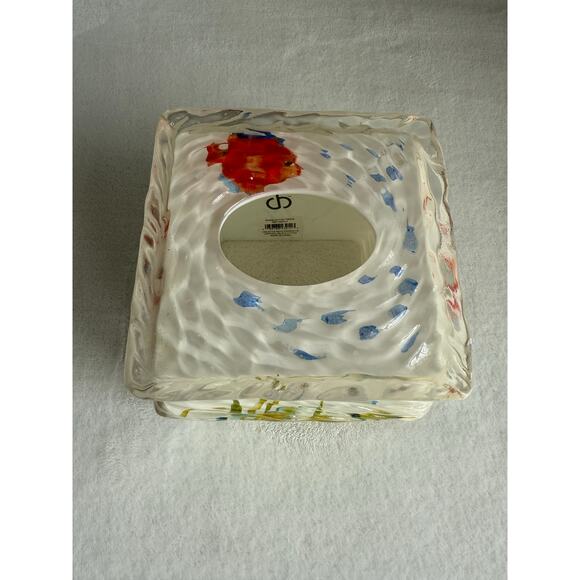 Vintage Acrylic Rainbow Fish Tropical White Square Tissue Box Cover Coastal - Picture 5 of 8